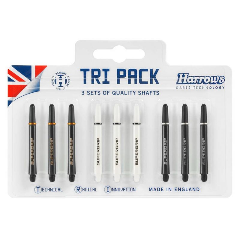 Harrows Shafty TRI PACK Supergrip 3x3 black, white HS-TNK-000013668
