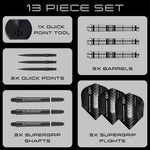 Harrows steeltip darts SupergripQPTapered90%