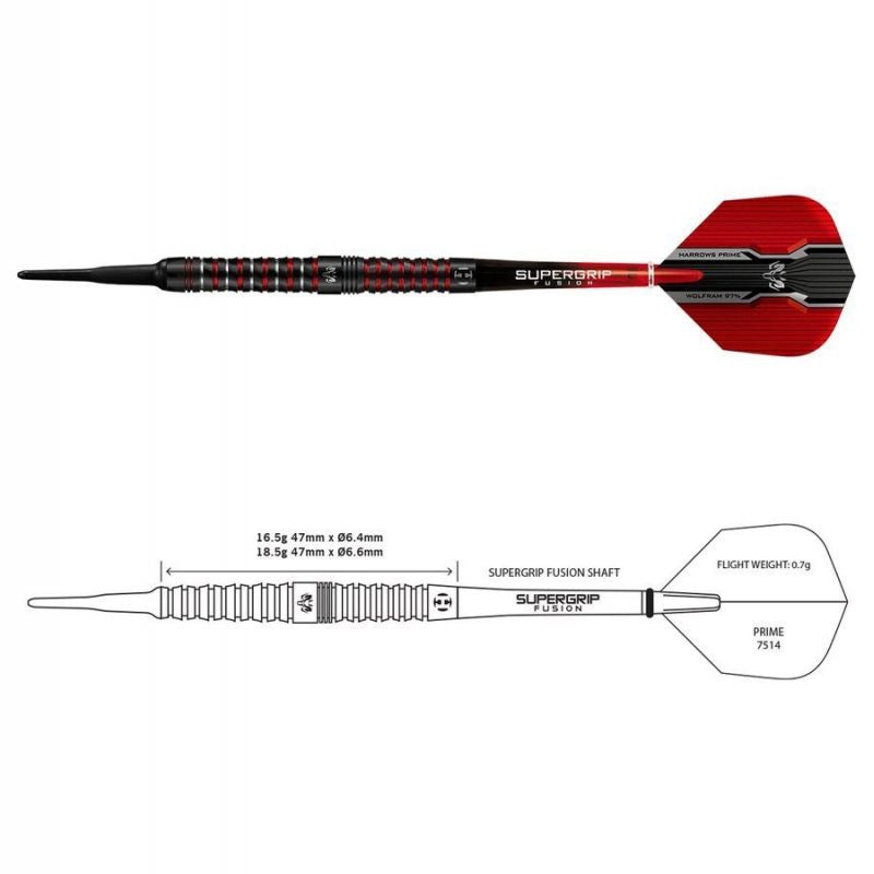 Harrows Wolfram Infinity 97% Softip Hs-Tnk-000013388 Darts