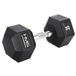 HMS Hex Pro 35 kg dumbbell fekete edzőfelszerelés 17-66-125
