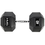 HMS Hex Pro 40 KG dumbbell fekete edzőfelszerelés 17-66-127