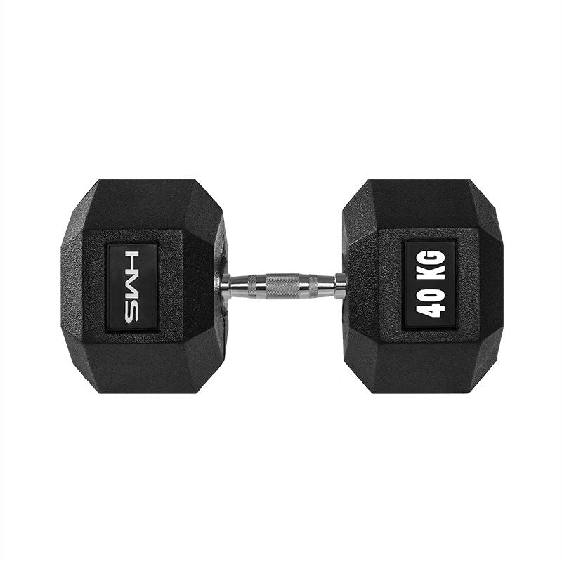 HMS Hex Pro 40 KG dumbbell fekete edzőfelszerelés 17-66-127