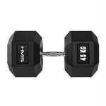 HMS HEX PRO 45 KG dumbbell fekete edzőfelszerelés 17-66-129