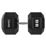 HMS HEX PRO 50 KG dumbbell fekete edzőfelszerelés 17-66-131