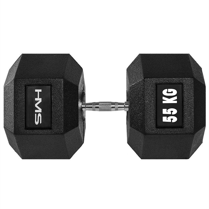 HMS HEX PRO 55 KG dumbbell fekete edzőfelszerelés 17-66-132