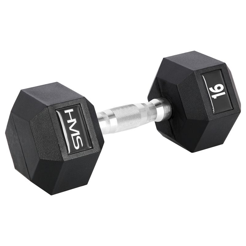 HMS HEX PRO dumbbell 16 kg szürke edzőfelszerelés 17-66-117