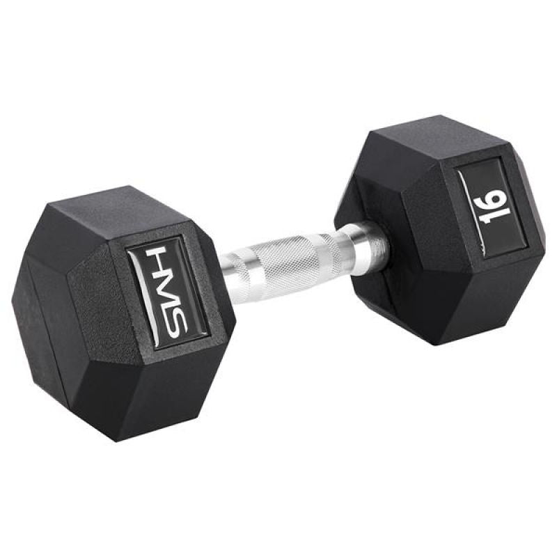 HMS HEX PRO dumbbell 16 kg szürke edzőfelszerelés 17-66-117