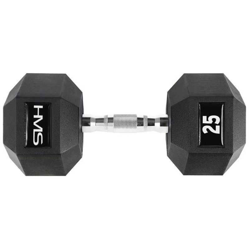 HMS HEX PRO dumbbell 25 kg szürke edzőfelszerelés 17-66-121