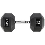 HMS HEX PRO dumbbell 25 kg szürke edzőfelszerelés 17-66-121