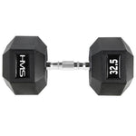 HMS HEX PRO dumbbell 32.5 kg szürke edzőfelszerelés 17-66-124