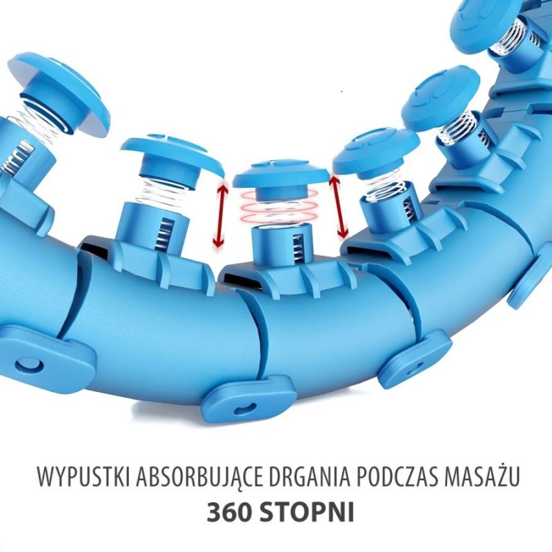 HMS HHW01 hula hoop with studs and weight, blue kék 17-44-520