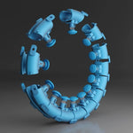 HMS HHW01 hula hoop with studs and weight, blue kék 17-44-520