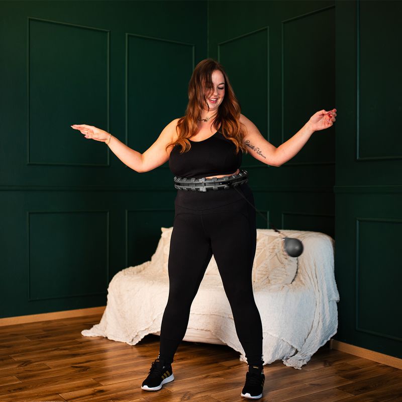 HMS Hula Hop Set Hhw12 With Projections And Weight + Belt Br163 Plus Size táska, fekete