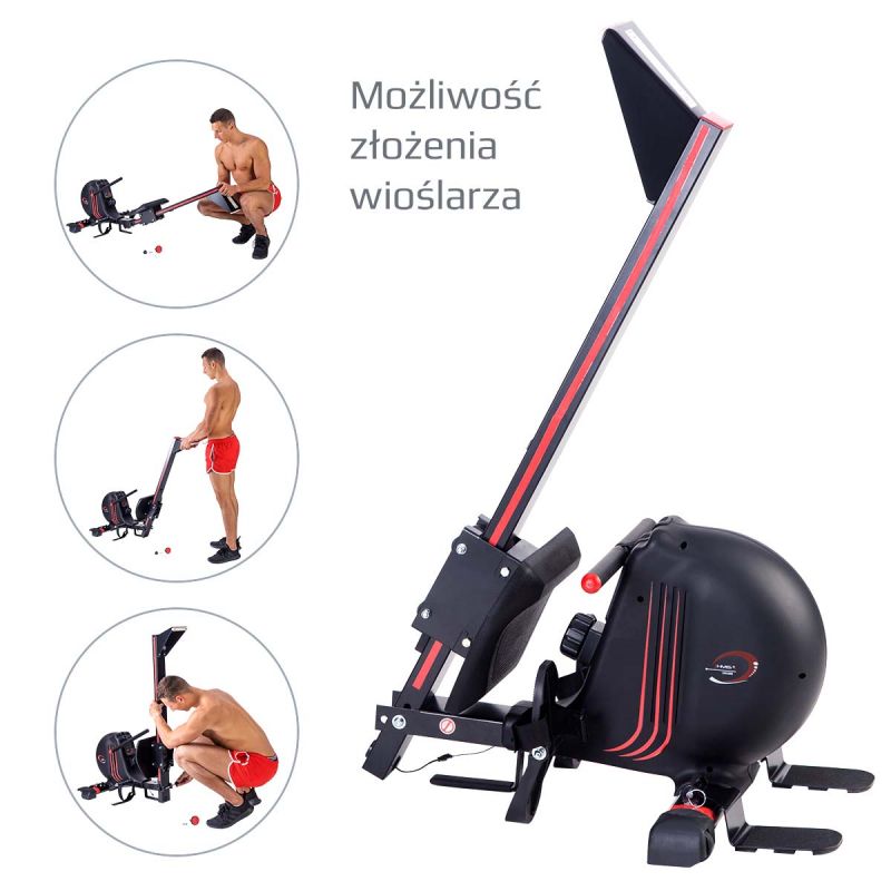 HMS magnetic rower fekete 17-22-302