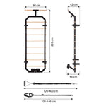 HMS multifunctional gymnastic ladder fekete 17-53-514