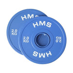 HMS Olympic Bumper Plate 2x2kg Blue kék edzőfelszerelés 17-61-110