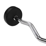 HMS Rubber-coated fixed barbell/bar, curved, 25 kg GSL25 17-58-028