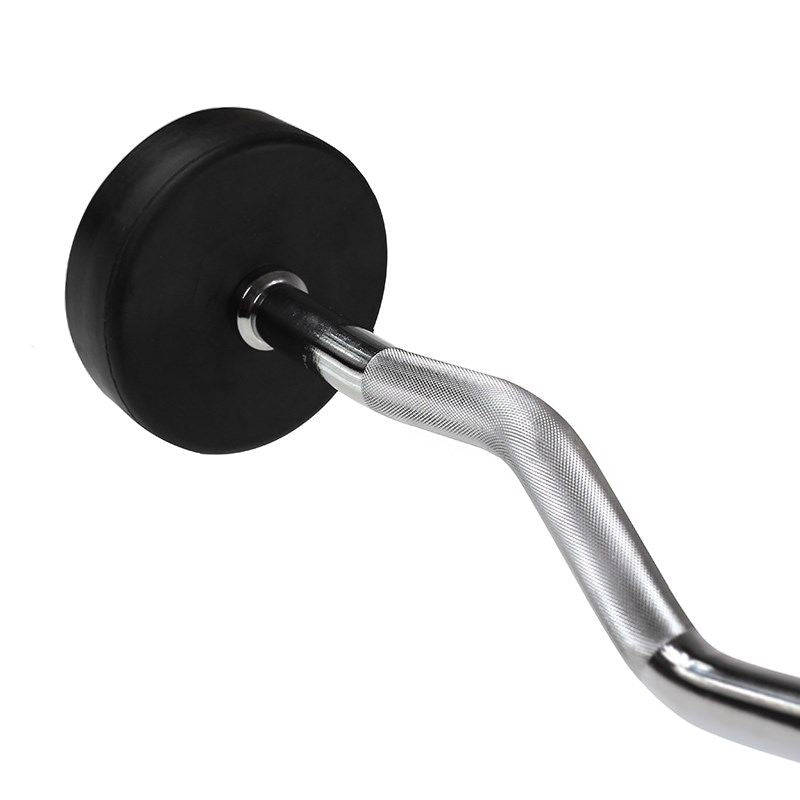 HMS Rubber-coated fixed barbell/bar, curved, 25 kg GSL25 17-58-028