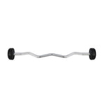 HMS Rubber-coated fixed barbell/bar GSL-10 10 kg 17-58-024