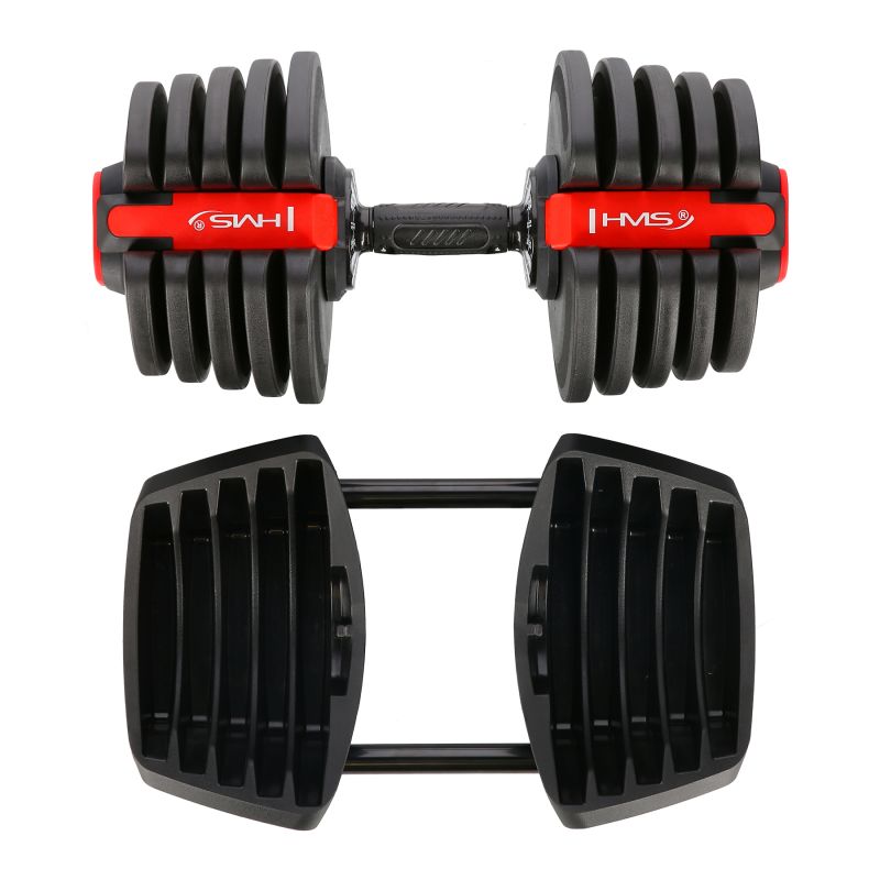 HMS SGR40 PRO SET 2in1 adjustable dumbbell set 43.5 kg edzőfelszerelés