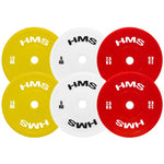 HMS TPP05 (2 x 5.0 KG) WHITE OLYMPIC PLATE TECHNICAL PE 2 x 5.0 KG fehér edzőfelszerelés 17-61-115