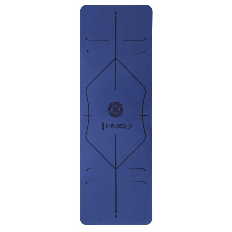 HMS YM10 Dark Blue TPE yoga mat kék edzőfelszerelés 17-44-220