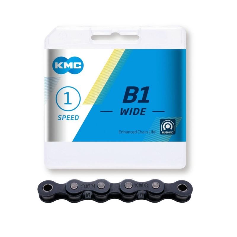 KMC Chain B1 wide 112 links black BOX fekete kerékpár alkatrész