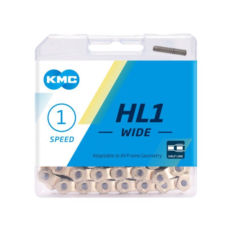 KMC Chain HL1 wide 100 links silver BOX szürke kerékpár alkatrész
