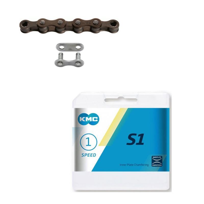 KMC Chain S1 112 links brown BOX barna kerékpár alkatrész