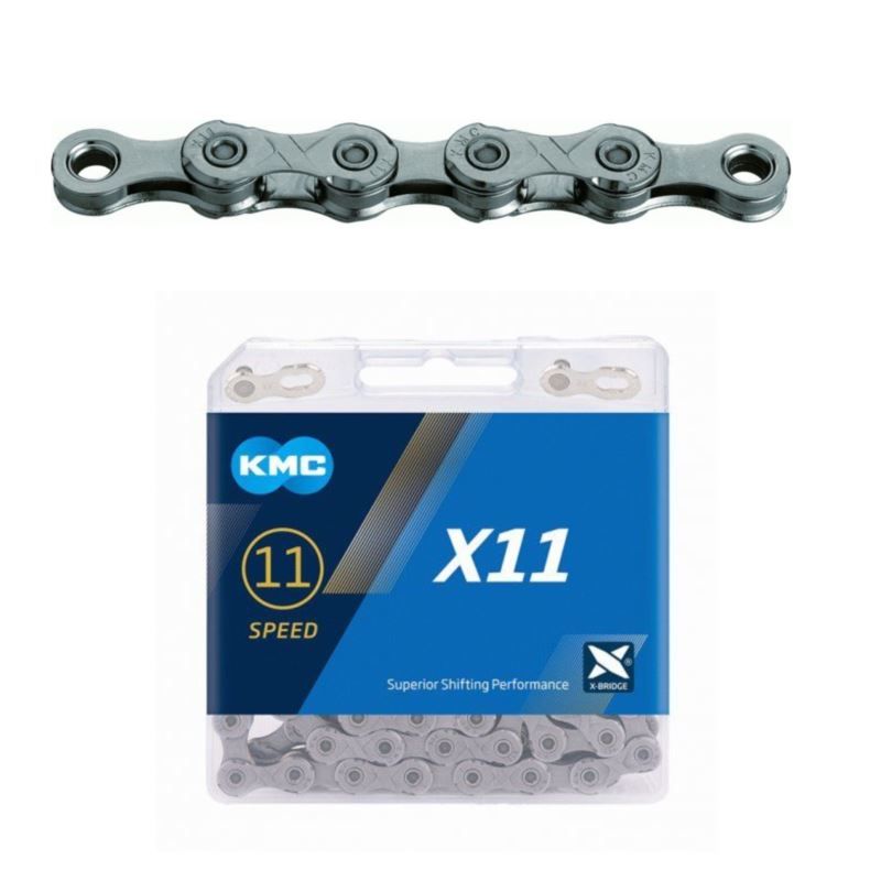 KMC Chain X11' 118 links gray BOX szürke kerékpár alkatrész