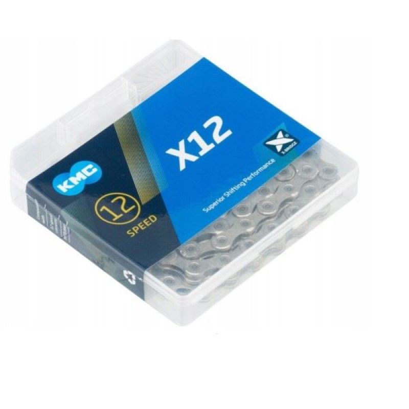 KMC Chain X12 126 Links Silver Box szürke kerékpár alkatrész