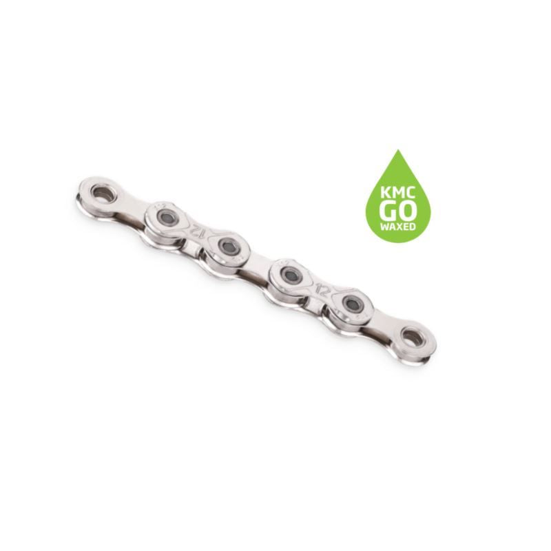 KMC Chain X12 126 Links Silver Box Wax szürke kerékpár alkatrész