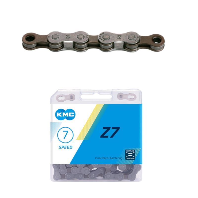 KMC Chain Z7 Gray Brown 114g BOX barna kerékpár alkatrész