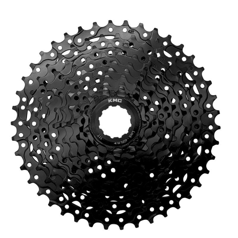 KMC REACT 10 speed 11/42T BOX cassette fekete kerékpár alkatrész