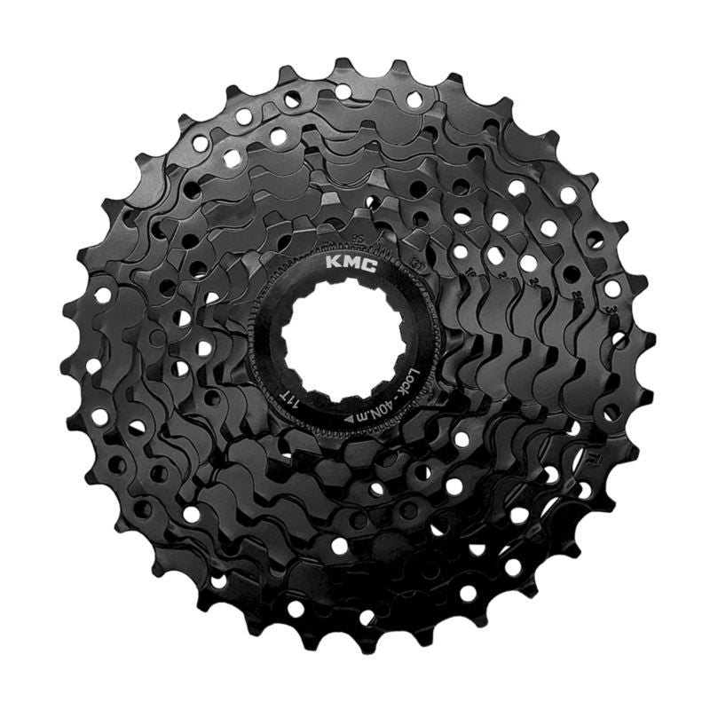 KMC REACT 8 speed 11/32T cassette fekete kerékpár alkatrész