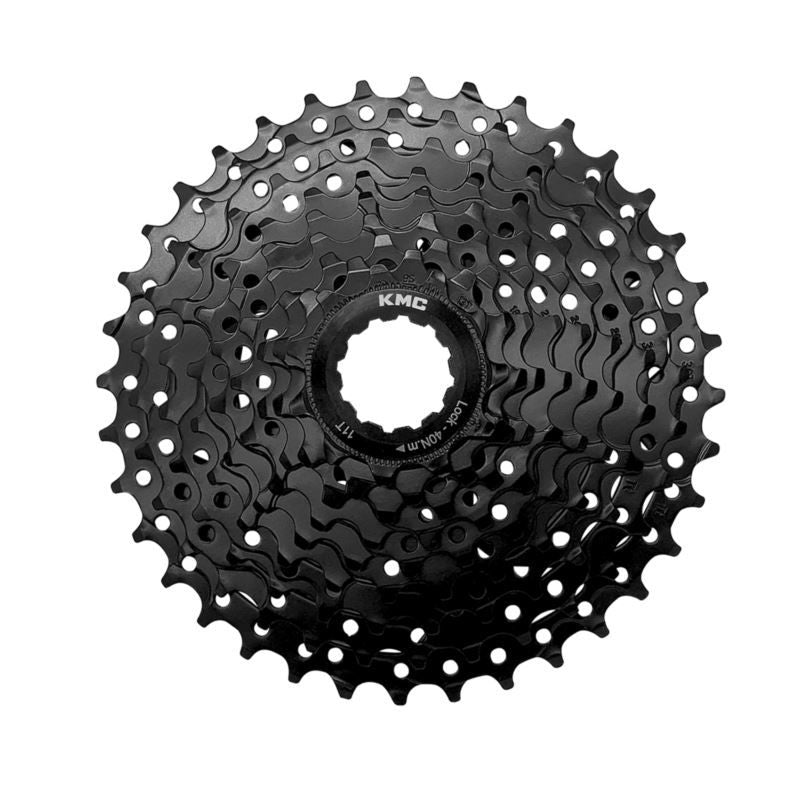 KMC REACT 9 speed 11/32T cassette fekete kerékpár alkatrész