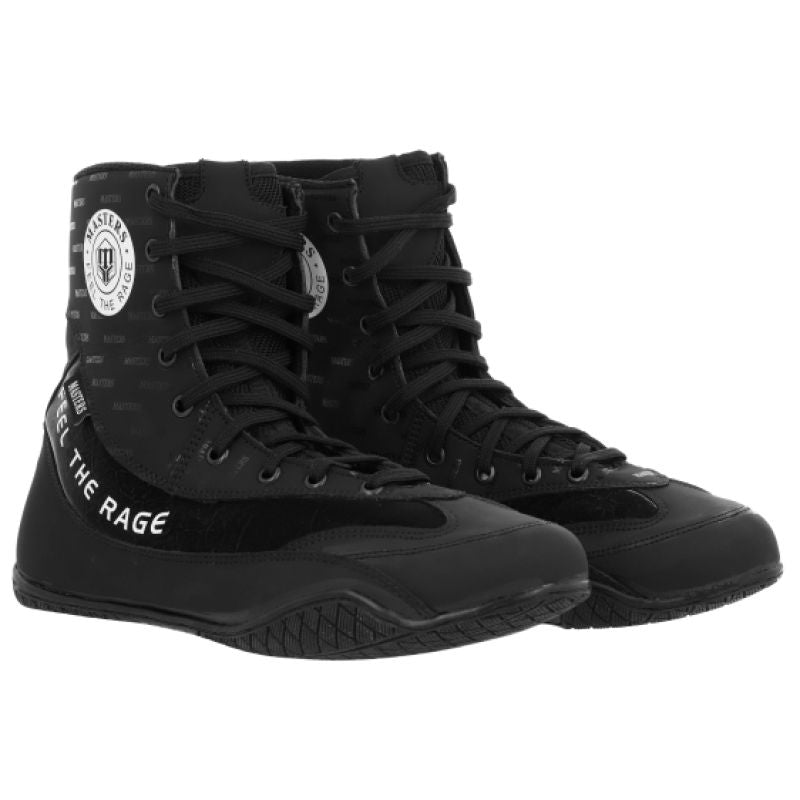 Masters Boxing "BLACK&BLACK" BB-MASTERS-1 cipő, fekete