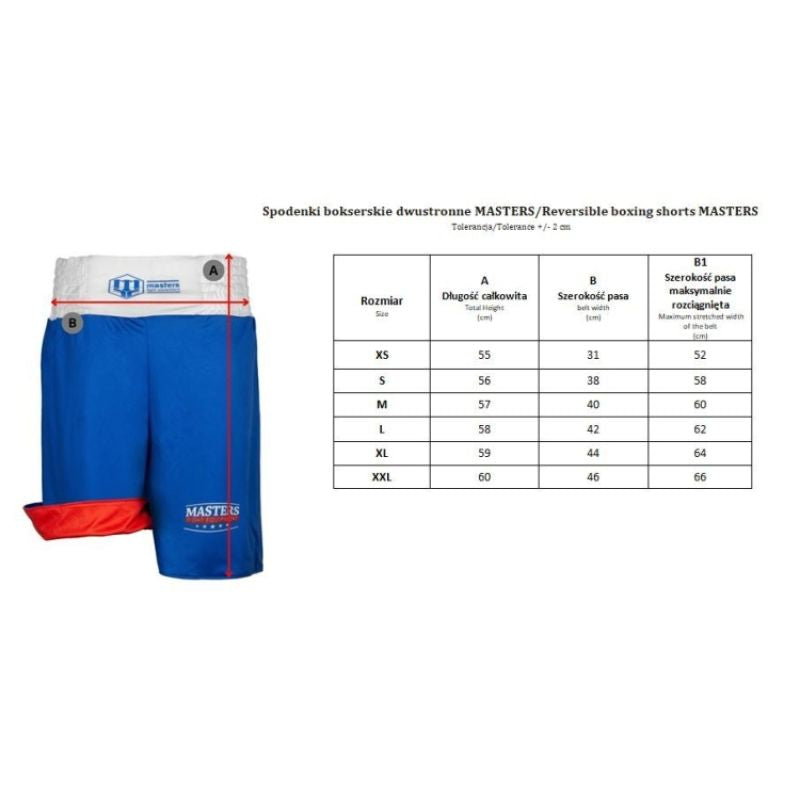 Masters Boxing férfi rövidnadrág, piros