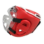 Masters Boxing Helmet with Mask KSSPU-M (WAKO APPROVED) védőfelszerelés, piros