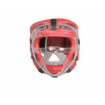Masters Boxing Helmet with Mask KSSPU-M (WAKO APPROVED) védőfelszerelés, piros