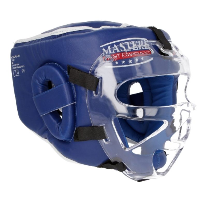 Masters Boxing Helmet with Mask KSSPU-M (WAKO APPROVED) védőfelszerelés, piros