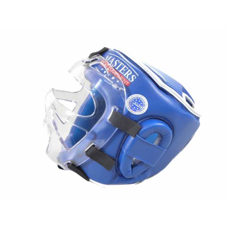 Masters Boxing Helmet with Mask KSSPU-M (WAKO APPROVED) védőfelszerelés, piros