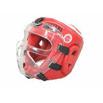 Masters Boxing Helmet with Mask KSSPU-M (WAKO APPROVED) védőfelszerelés, piros