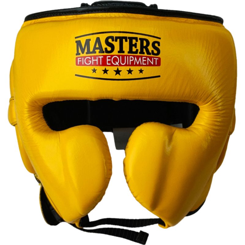 MASTERS FIGHT EQUIPMENT KSS-4B-WIN leather boxing helmet védőfelszerelés 02505-M