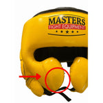 MASTERS FIGHT EQUIPMENT KSS-4B-WIN leather boxing helmet védőfelszerelés 02505-M