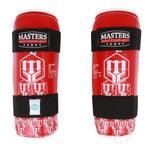 MASTERS FIGHT EQUIPMENT MASTERS NA-FIGHT shin guards (WAKO APPROVED) piros védőfelszerelés 03526-02M