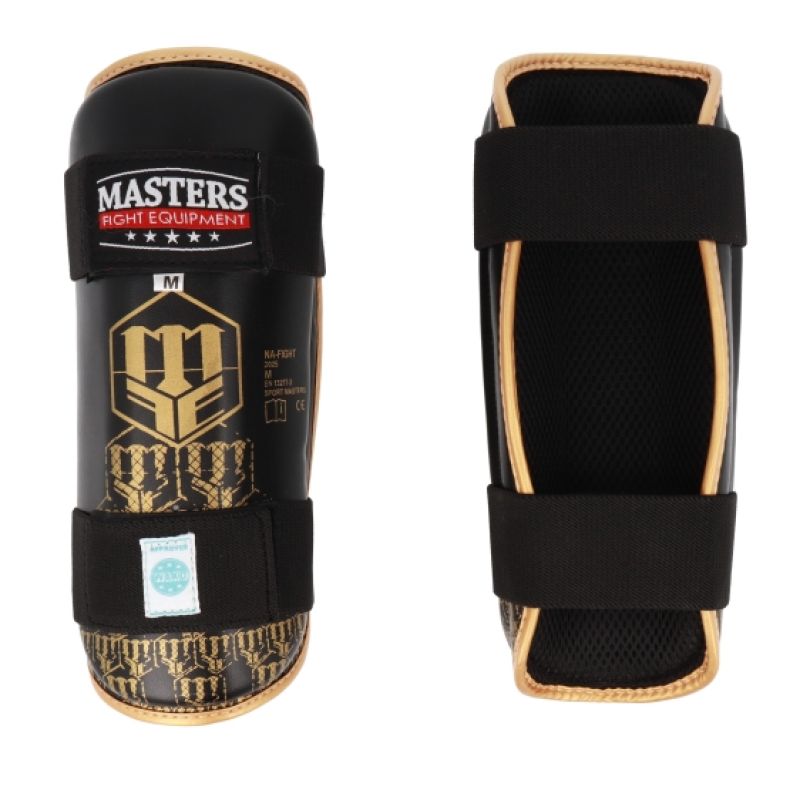 MASTERS FIGHT EQUIPMENT MASTERS NA-FIGHT shin guards (WAKO APPROVED) piros védőfelszerelés 03526-02M