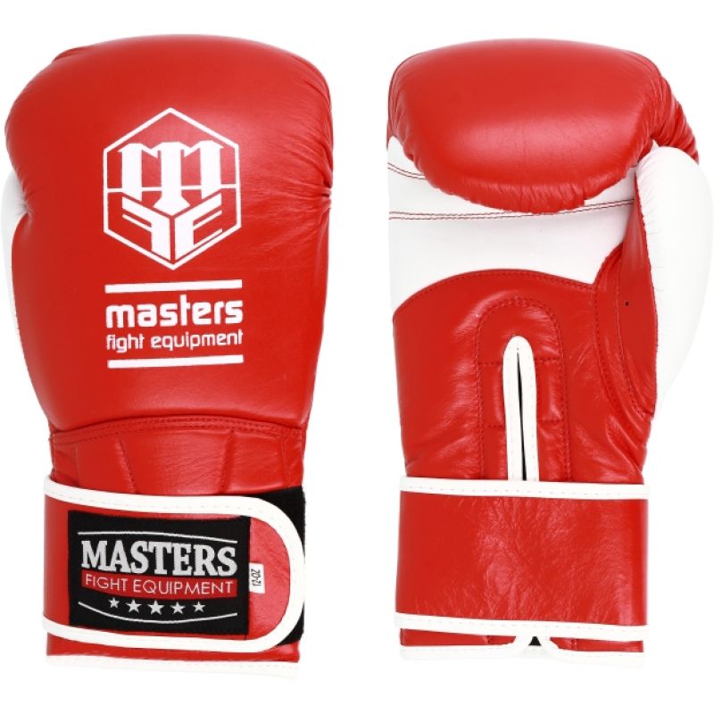 MASTERS FIGHT EQUIPMENT MASTERS RBT-PERFECT-GRIP Leather 12 oz fehér-fekete kesztyű 01587-12-0105 boxkesztyű