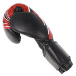 MASTERS FIGHT EQUIPMENT RBT-5A leather black and red piros kesztyű 0155-120102 boxkesztyű