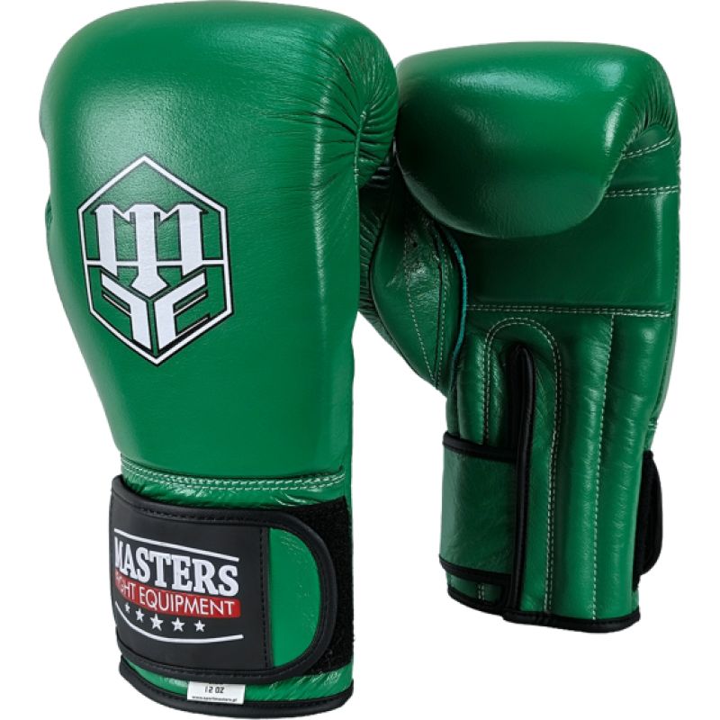 MASTERS FIGHT EQUIPMENT RBT-GREENSTRIKE Leather 12 oz Green zöld kesztyű 012310-12 boxkesztyű
